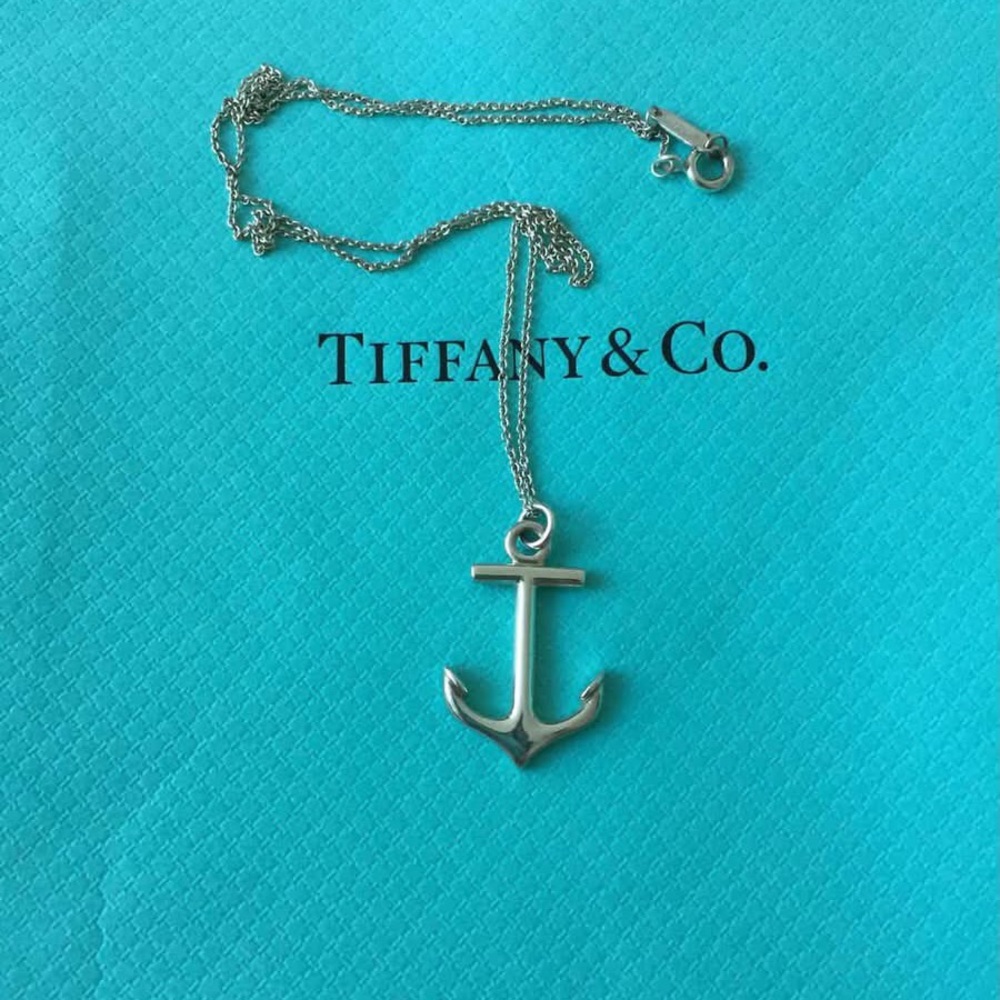 Rare Tiffany & Co Anchor Pendant Necklace